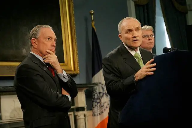Mayor Bloomberg, Police Commissioner Ray Kelly and District Attorney Cy Vance